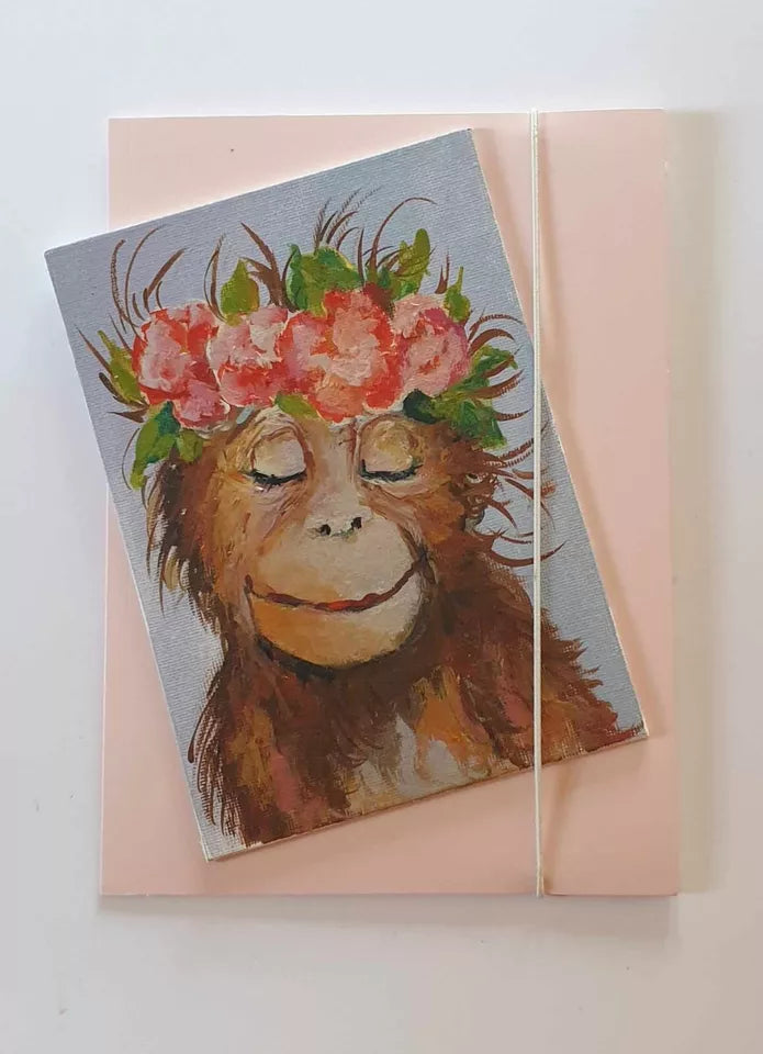Hand painting of a cheeky monkey