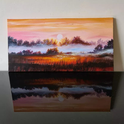 Oil hand painting on canvas wall art home decor picture of sunset