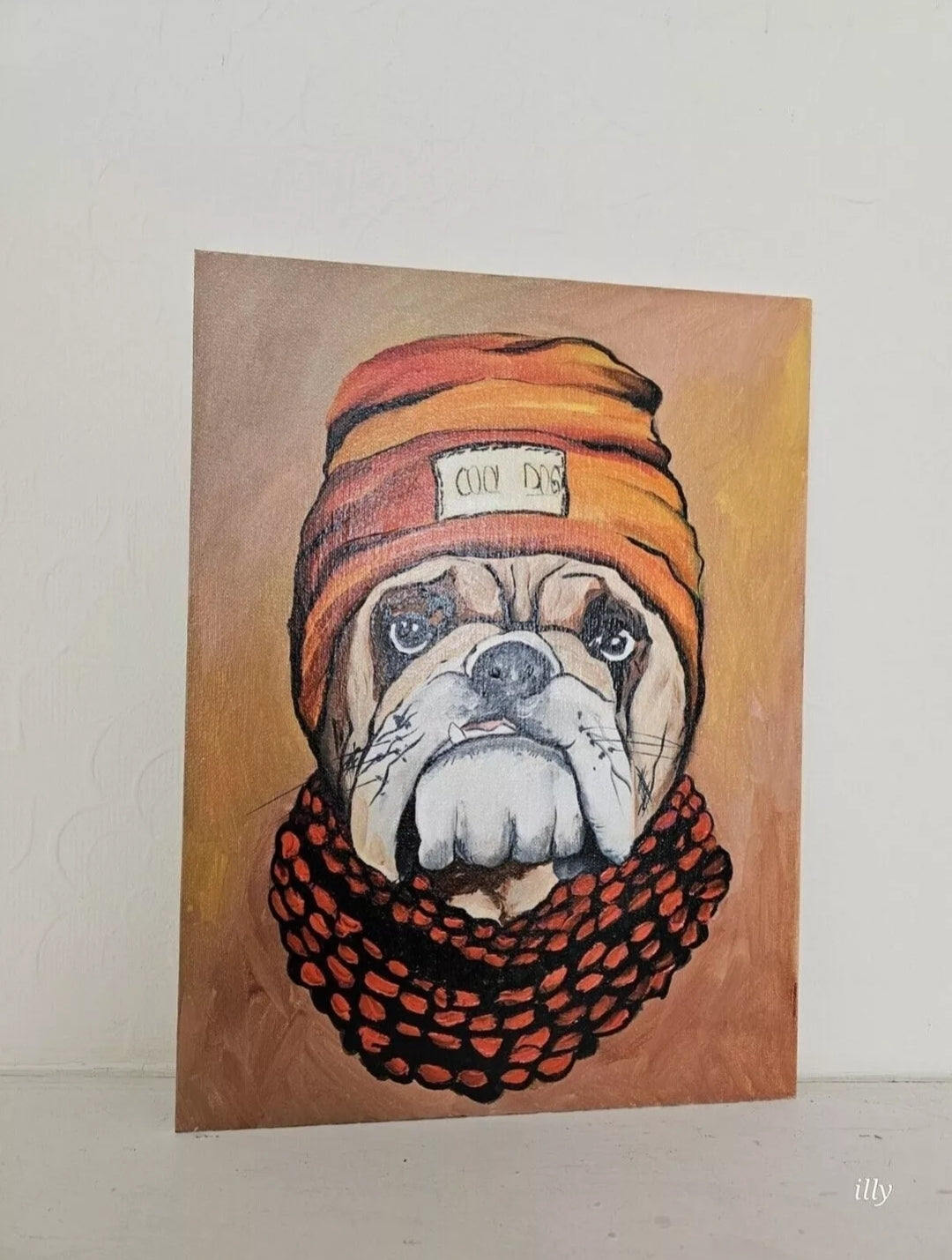 Hand painting of Bulldog