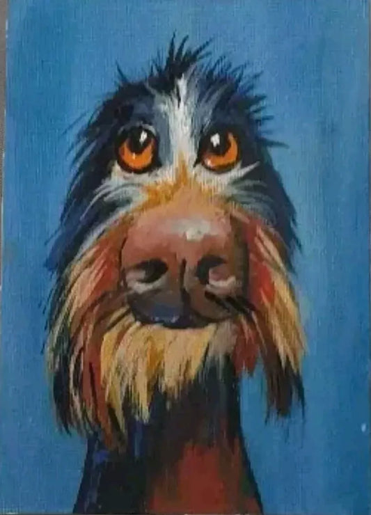 Hand painting of dog