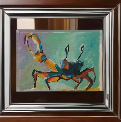 Hand painting of a crab