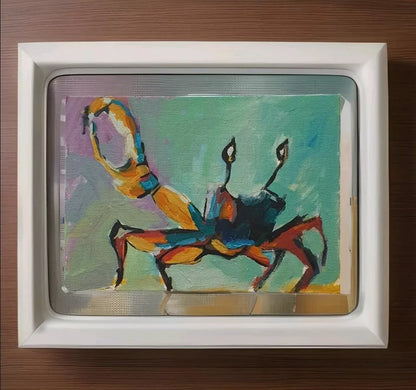 Hand painting of a crab