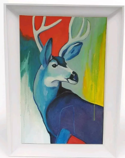 Oil hand painting of a Deer