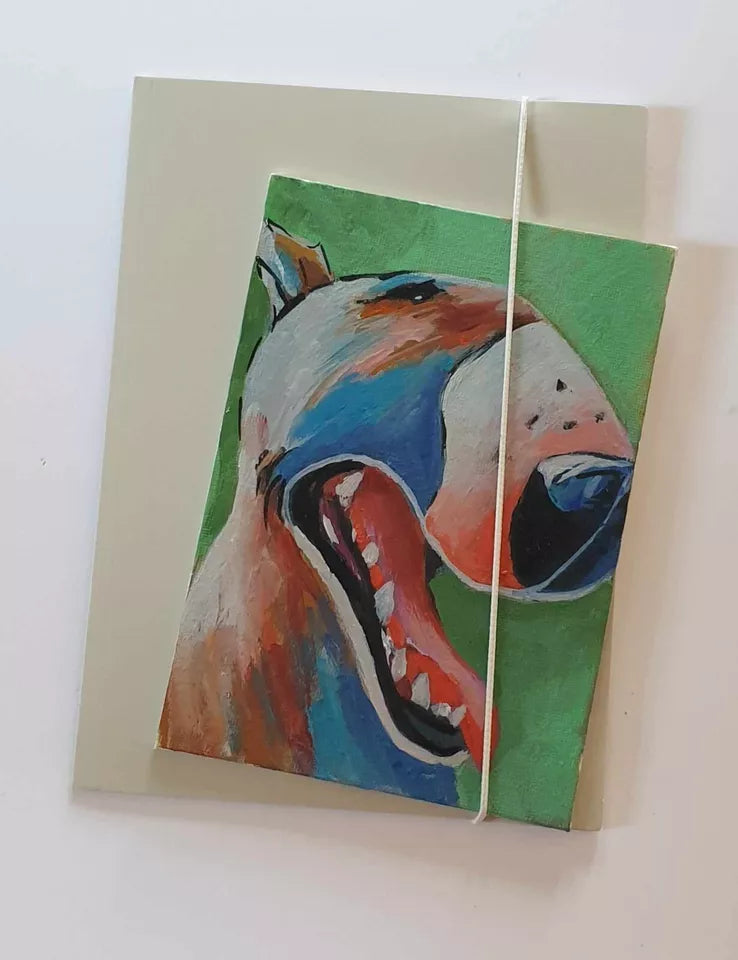 Hand painting of an English Bull terrier