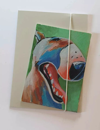 Hand painting of an English Bull terrier